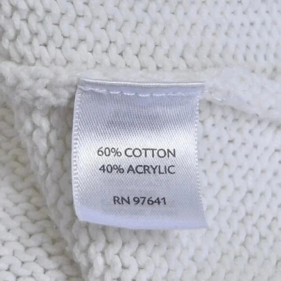 J.Jill Turtleneck Knit Sweater White Long Sleeve Size Medium - Picture 9 of 12